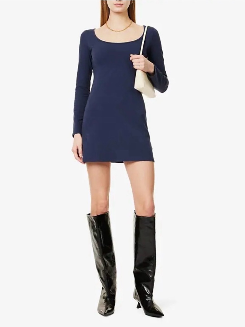 NWT Navy Alfie Long Sleeve Mini Dress